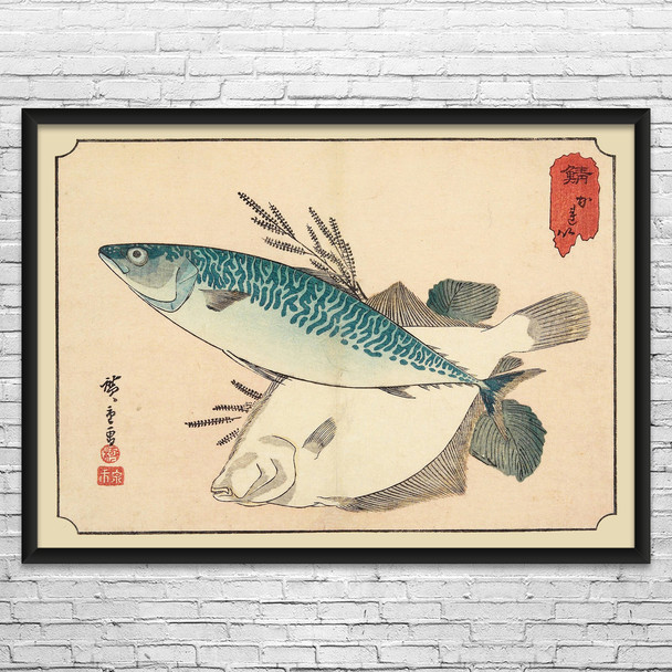 Mackerel & Halibut Ukiyo-e Wall Art