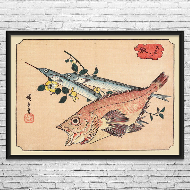 Rockfish & Halfbeak Ukiyo-e Wall Art
