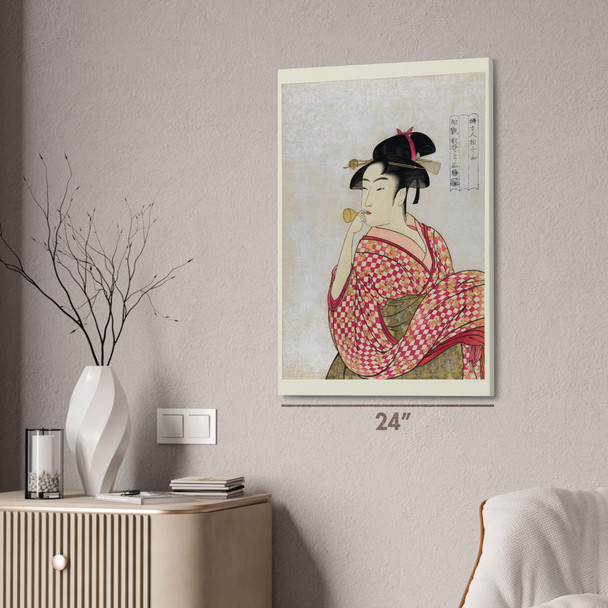 Popen o Fuku Musume Ukiyo-e Wall Art