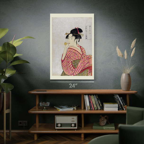 Popen o Fuku Musume Ukiyo-e Wall Art