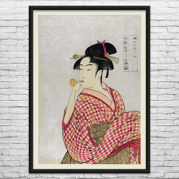 Popen o Fuku Musume Ukiyo-e Wall Art