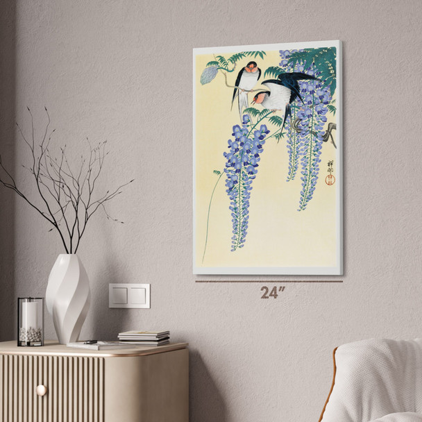 Swallows & Wisteria Ukiyo-e Wall Art