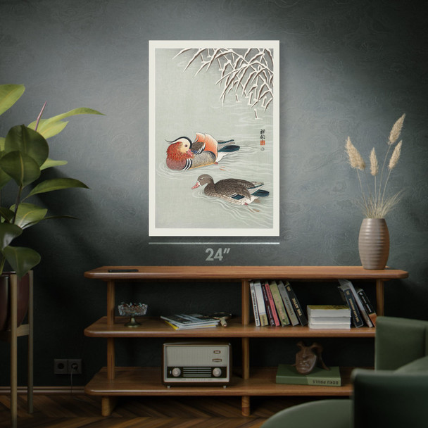 Mandarin Ducks Ukiyo-e Wall Art