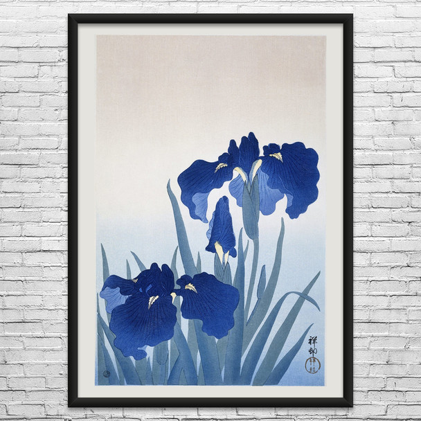 Iris Flowers Ukiyo-e Wall Art