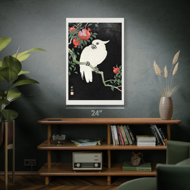 Cockatoo & Pomegranate Ukiyo-e Wall Art