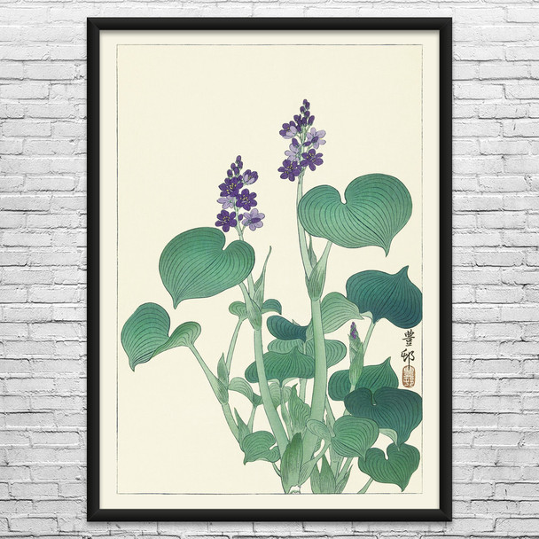 Blooming Hosta Ukiyo-e Wall Art