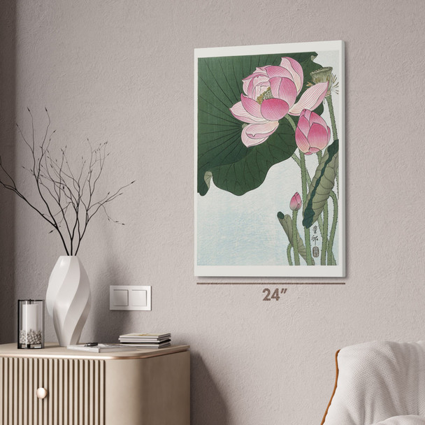 Blooming Lotus Flowers Ukiyo-e Wall Art Blooming Lotus Flowers Ukiyo-e Wall Art