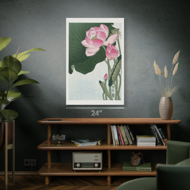 Blooming Lotus Flowers Ukiyo-e Wall Art