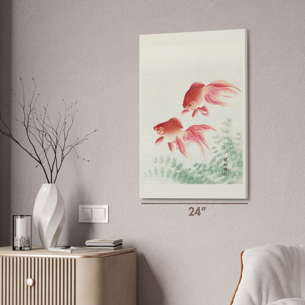 Two Goldfish Ukiyo-e Wall Art