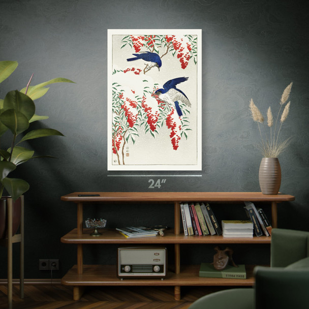Flycatchers Ukiyo-e Wall Art