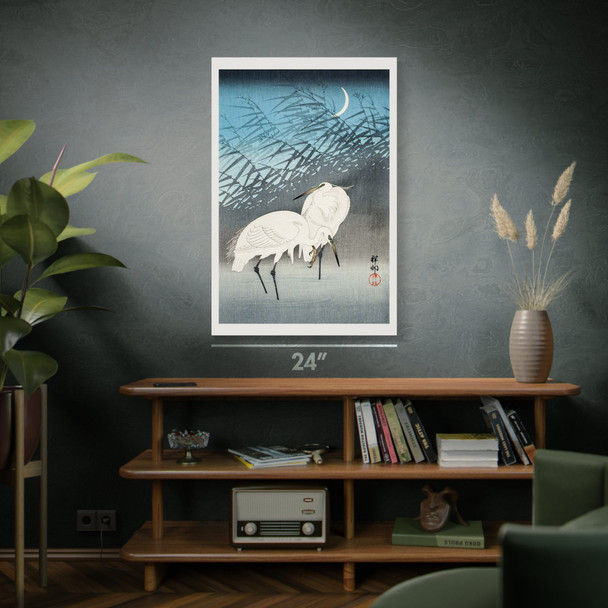 Egrets in Moonlight Ukiyo-e Wall Art Egrets in Moonlight Ukiyo-e Wall Art