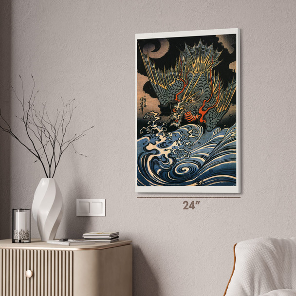 Dragon Above Waves Ukiyo-e Wall Art Dragon Above Waves Ukiyo-e Wall Art