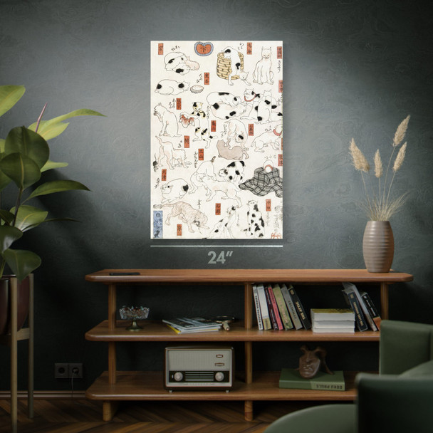 Cats Ukiyo-e Wall Art