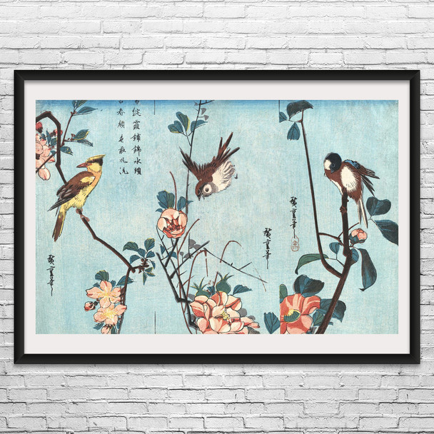 Birds & Flowers Ukiyo-e Wall Art
