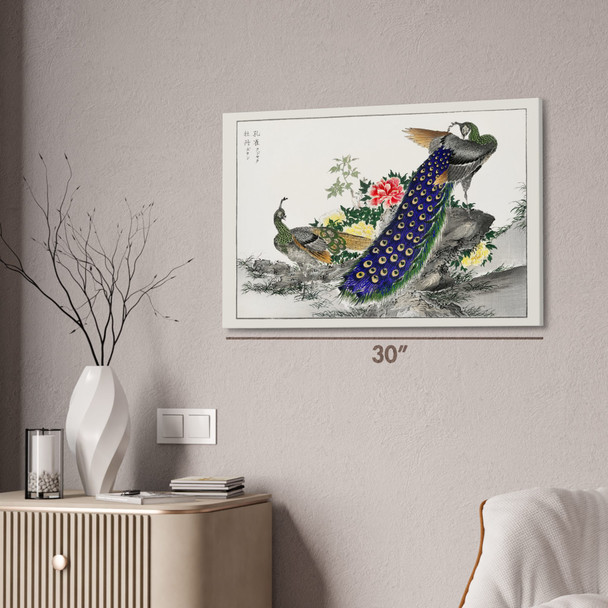 Peacock Ukiyo-e Wall Art