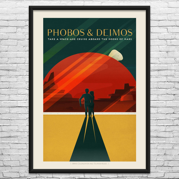 Mars Phobos & Deimos Space Tourism Wall Art