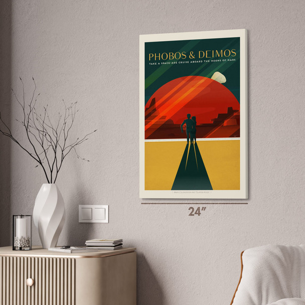 Mars Phobos & Deimos Space Tourism Wall Art