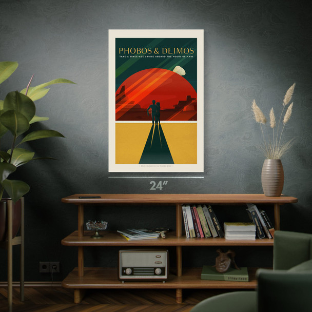 Mars Phobos & Deimos Space Tourism Wall Art