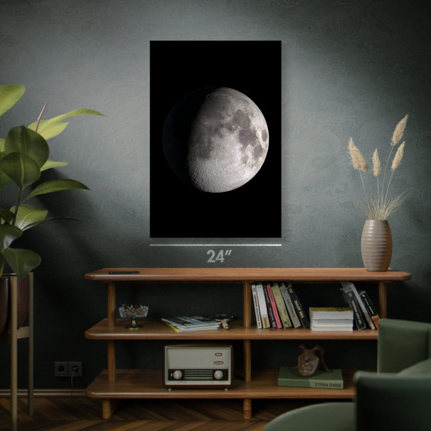 Waxing Gibbous Moon Space Wall Art Waxing Gibbous Moon Space Wall Art