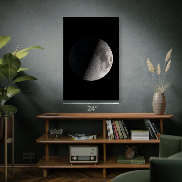 First Quarter Moon Space Wall Art