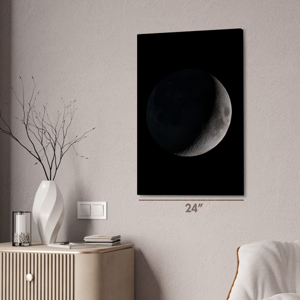 Waxing Crescent Moon Space Wall Art Waxing Crescent Moon Space Wall Art