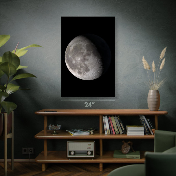 Waning Gibbous Moon Space Wall Art