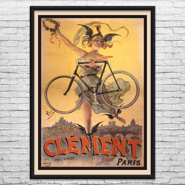 Clement Bicycle Vintage Ad Wall Art