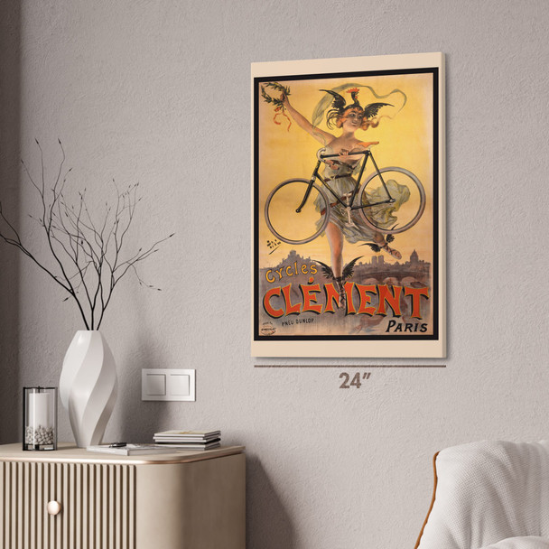 Clement Bicycle Vintage Ad Wall Art