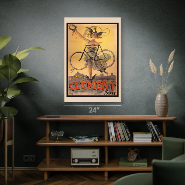 Clement Bicycle Vintage Ad Wall Art