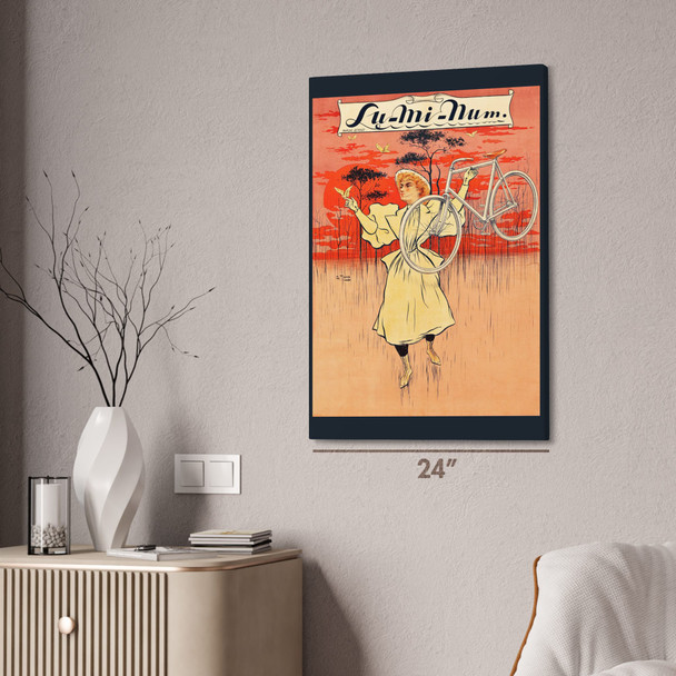 Lu-mi-num Bicycle Vintage Ad Wall Art