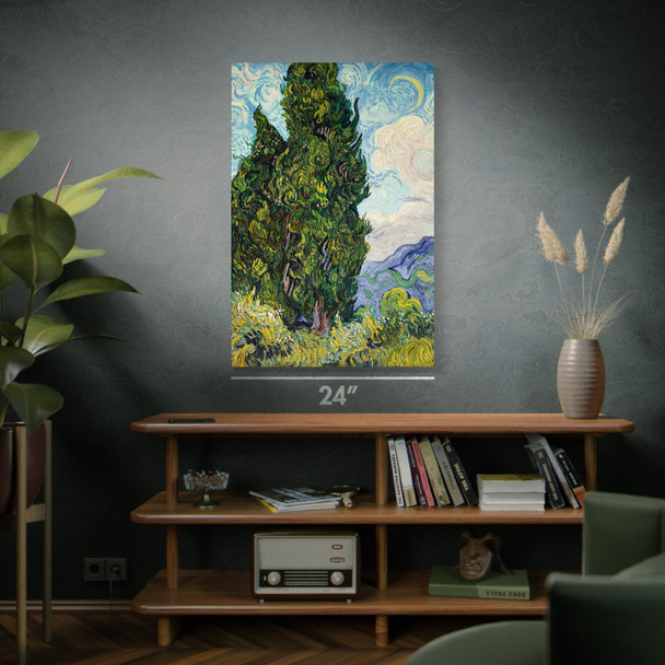 Van Gogh Cypresses Art Print
