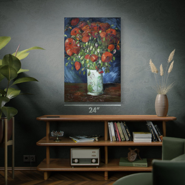 Van Gogh Vase with Poppies Art Print
