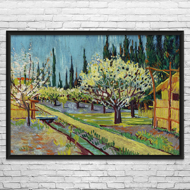Van Gogh Orchard Bordered by Cypresses Art Print