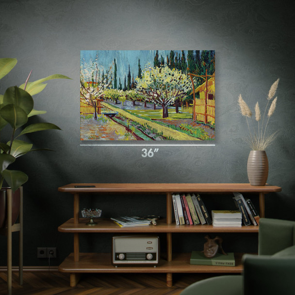 Van Gogh Orchard Bordered by Cypresses Art Print