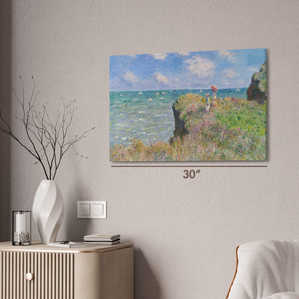 Monet Cliff Walk at Pourville Art Print