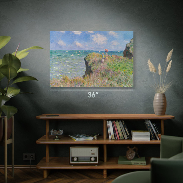 Monet Cliff Walk at Pourville Art Print