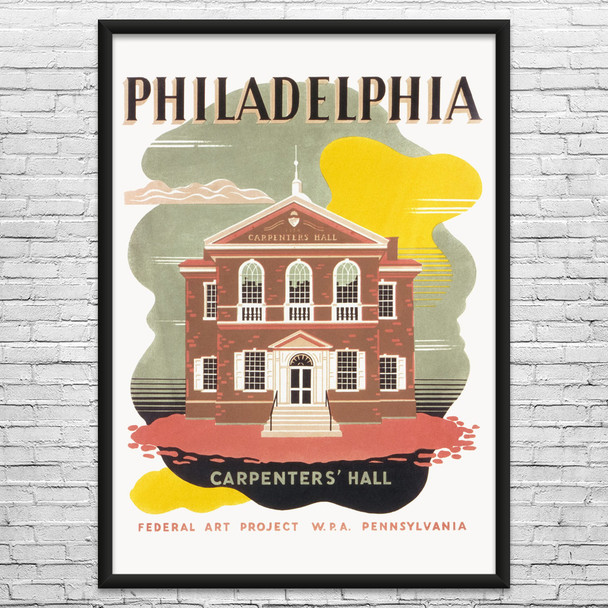 Philadelphia Carpenters Hall WPA Poster Art