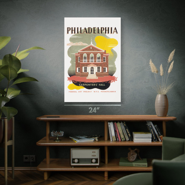Philadelphia Carpenters Hall WPA Poster Art