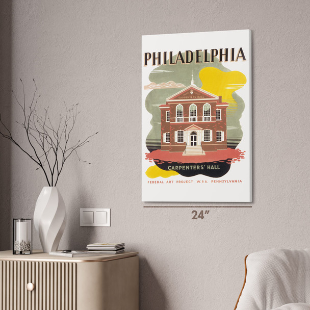 Philadelphia Carpenters Hall WPA Poster Art