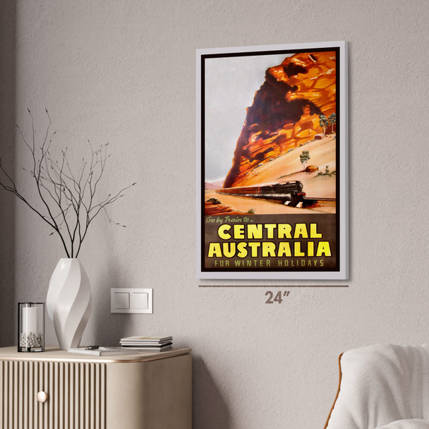 Central Australia Vintage Travel Art