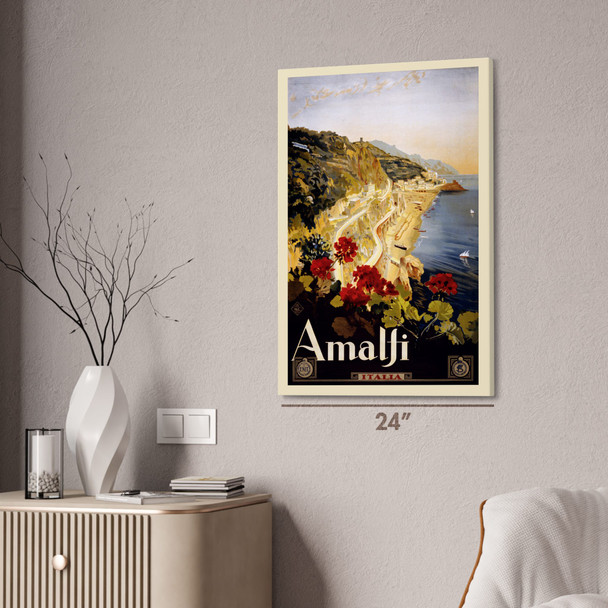 Amalfi Vintage Travel Art