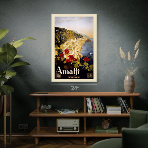 Amalfi Vintage Travel Art