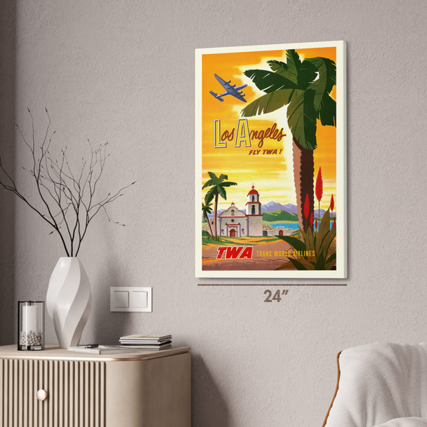 Los Angeles TWA Vintage Travel Art