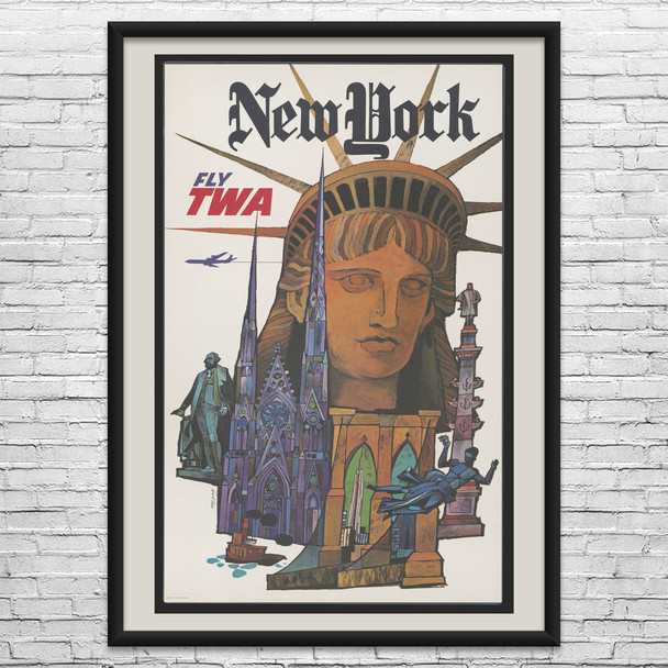 New York TWA Vintage Travel Art