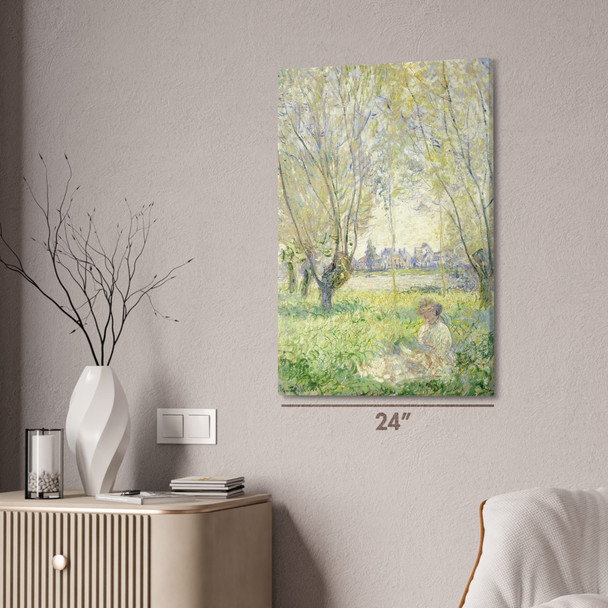 Monet Woman Seated Under the Willows Art Print