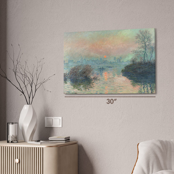 Monet Sun Setting on the Seine Art Print