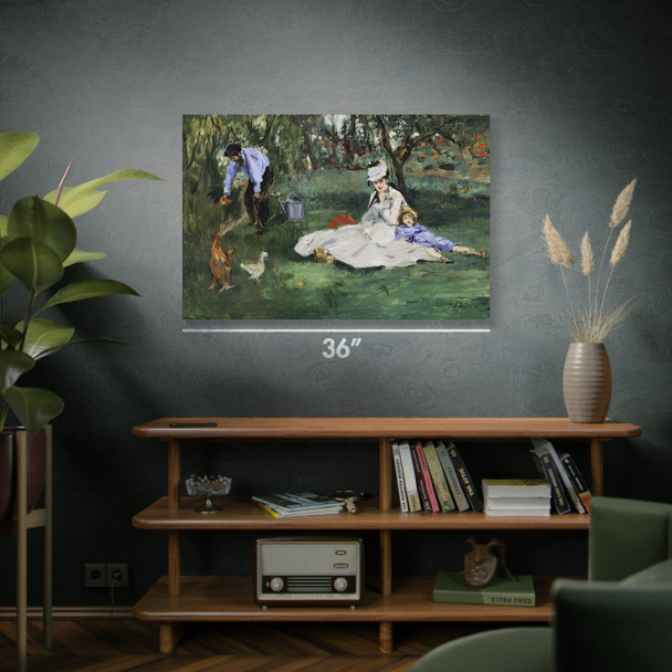 Monet Family in Their Garden Art Print