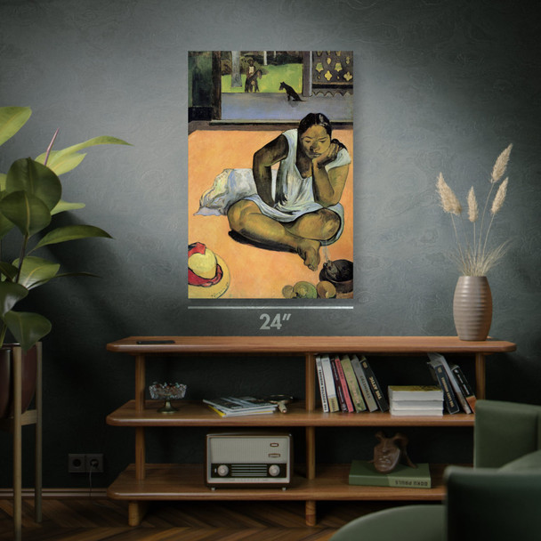 Paul Gauguin Brooding Woman Art Print Paul Gauguin Brooding Woman Art Print