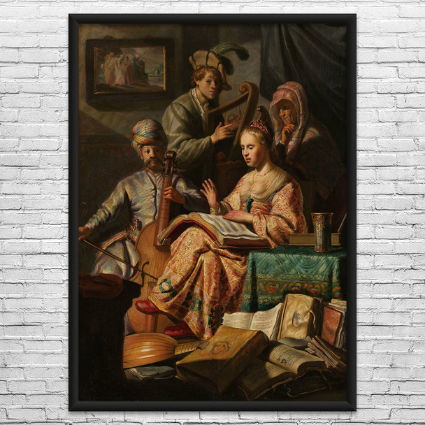 Rembrandt Musical Company Art Print