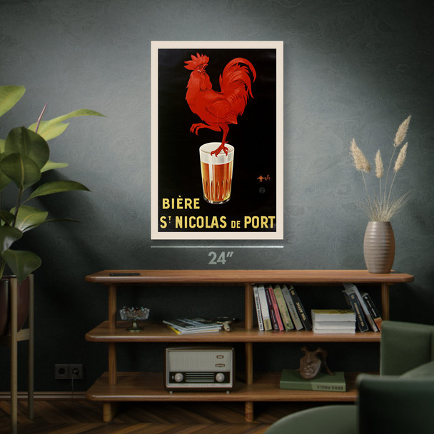 Nicolas de Port Beer Rooster Vintage Ad Wall Art